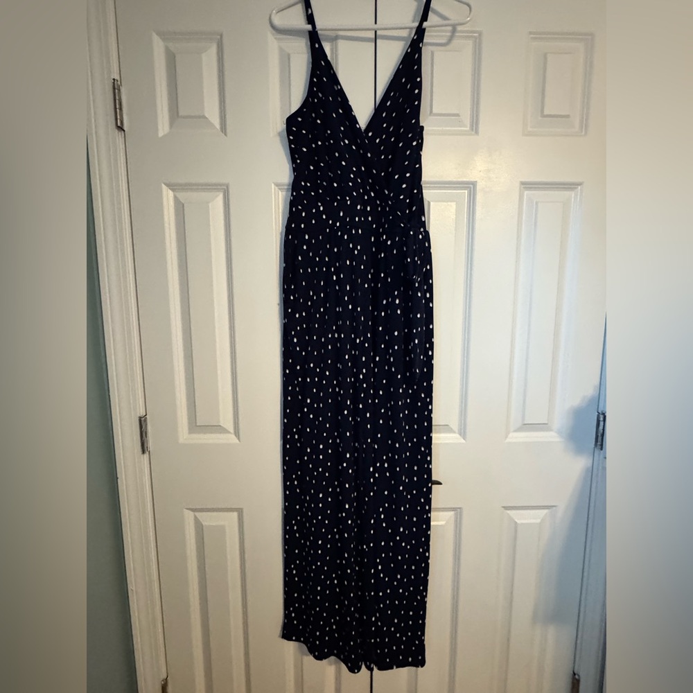 Kaileigh Navy Polka Dot Jumpsuit